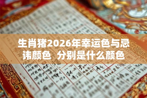 生肖猪2026年幸运色与忌讳颜色  分别是什么颜色