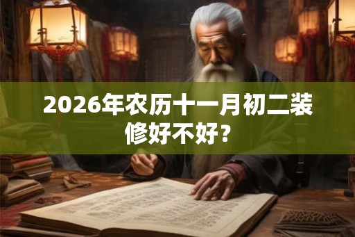 2026年农历十一月初二装修好不好？