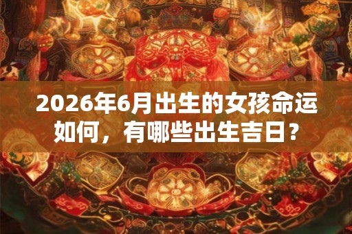 2026年6月出生的女孩命运如何，有哪些出生吉日？