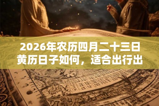 2026年农历四月二十三日黄历日子如何，适合出行出游吗？