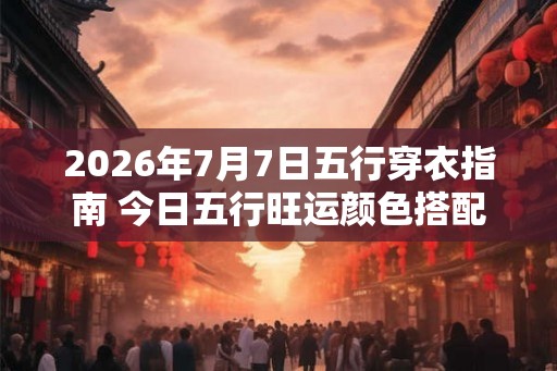 2026年7月7日五行穿衣指南 今日五行旺运颜色搭配 2026年7月7日五行穿衣指南 今日五行旺运颜色搭配