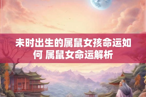未时出生的属鼠女孩命运如何 属鼠女命运解析