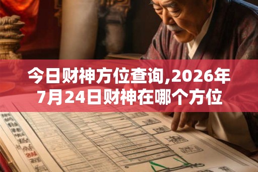 今日财神方位查询,2026年7月24日财神在哪个方位