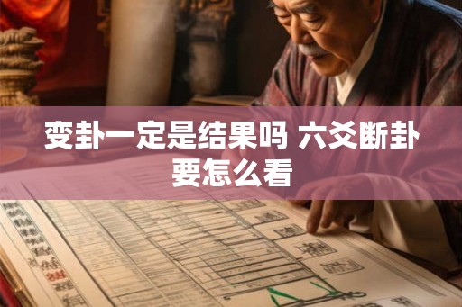变卦一定是结果吗 六爻断卦要怎么看