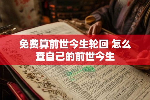 免费算前世今生轮回 怎么查自己的前世今生 免费算前世今生轮回 怎么查自己的前世今生