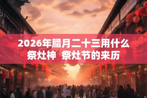 2026年腊月二十三用什么祭灶神  祭灶节的来历