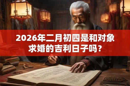 2026年二月初四是和对象求婚的吉利日子吗？