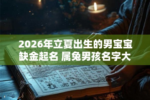 2026年立夏出生的男宝宝缺金起名 属兔男孩名字大全
