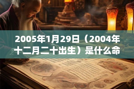 2005年1月29日（2004年十二月二十出生）是什么命_命运如何