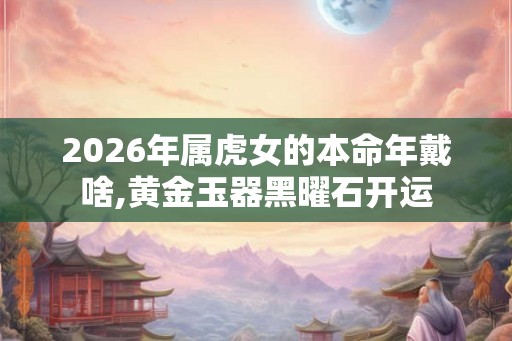 2026年属虎女的本命年戴啥,黄金玉器黑曜石开运