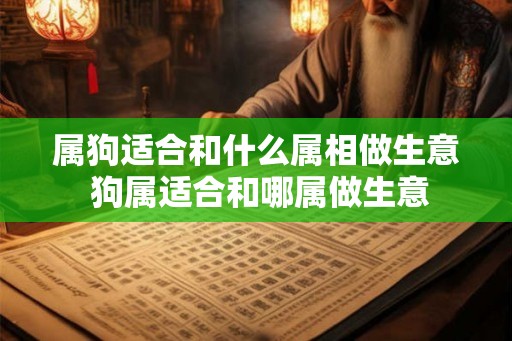 属狗适合和什么属相做生意 狗属适合和哪属做生意