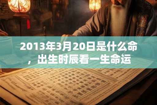 2013年3月20日是什么命，出生时辰看一生命运