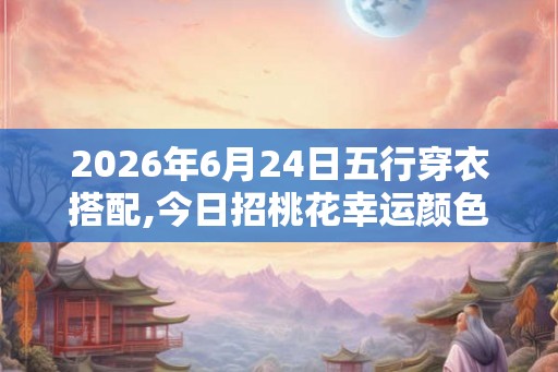 2026年6月24日五行穿衣搭配,今日招桃花幸运颜色