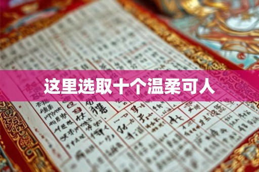 这里选取十个温柔可人
