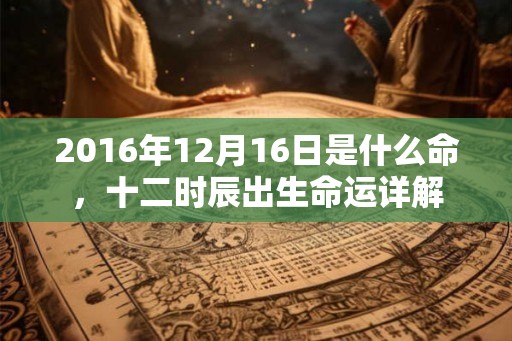 2016年12月16日是什么命,十二时辰出生命运详解 2016年12月16日是什么命,十二时辰出生命运详解