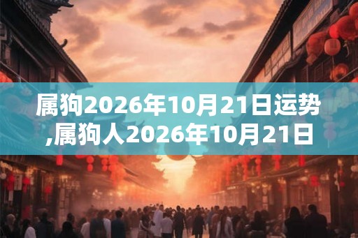 属狗2026年10月21日运势,属狗人2026年10月21日财运,生肖狗2026年10月21日运势