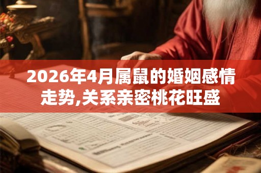 2026年4月属鼠的婚姻感情走势,关系亲密桃花旺盛 2026年4月属鼠的婚姻感情走势,关系亲密桃花旺盛