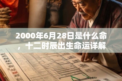 2000年6月28日是什么命，十二时辰出生命运详解