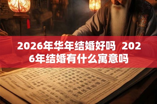 2026年华年结婚好吗 2026年结婚有什么寓意吗 2026年华年结婚好吗 2026年结婚有什么寓意吗