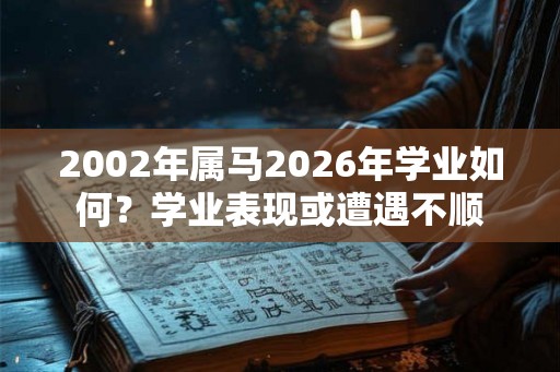 2002年属马2026年学业如何？学业表现或遭遇不顺