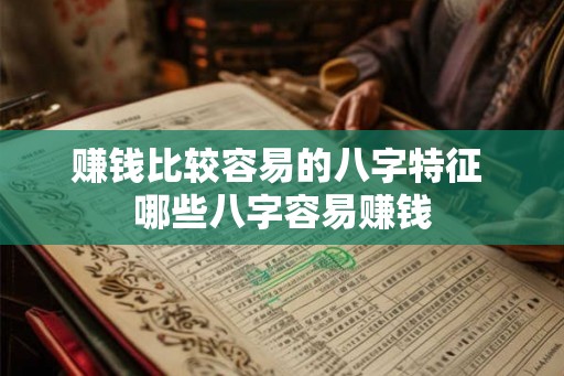 赚钱比较容易的八字特征 哪些八字容易赚钱