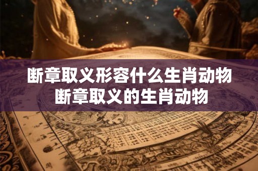 断章取义形容什么生肖动物 断章取义的生肖动物 断章取义形容什么生肖动物 断章取义的生肖动物