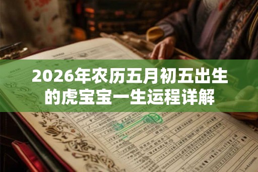 2026年农历五月初五出生的虎宝宝一生运程详解