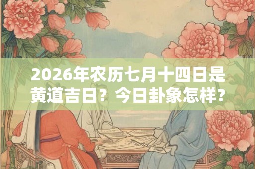 2026年农历七月十四日是黄道吉日？今日卦象怎样？