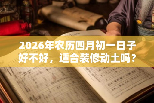 2026年农历四月初一日子好不好，适合装修动土吗？
