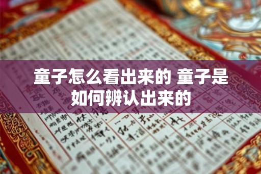 童子怎么看出来的 童子是如何辨认出来的