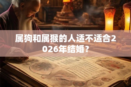 属狗和属猴的人适不适合2026年结婚？