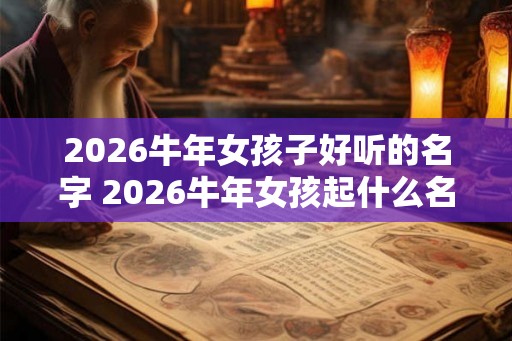 2026牛年女孩子好听的名字 2026牛年女孩起什么名字好听