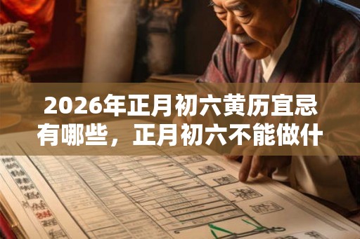 2026年正月初六黄历宜忌有哪些，正月初六不能做什么事？