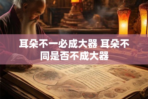 耳朵不一必成大器 耳朵不同是否不成大器