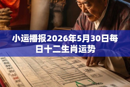 小运播报2026年5月30日每日十二生肖运势