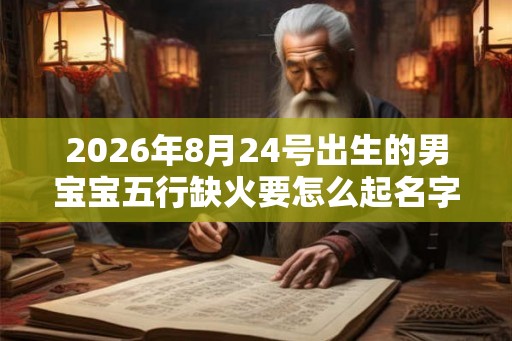 2026年8月24号出生的男宝宝五行缺火要怎么起名字