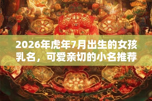 2026年虎年7月出生的女孩乳名，可爱亲切的小名推荐！