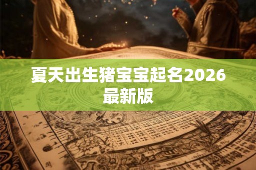 夏天出生猪宝宝起名2026最新版