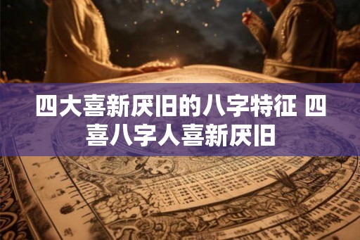 四大喜新厌旧的八字特征 四喜八字人喜新厌旧