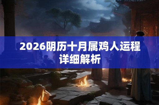 2026阴历十月属鸡人运程详细解析