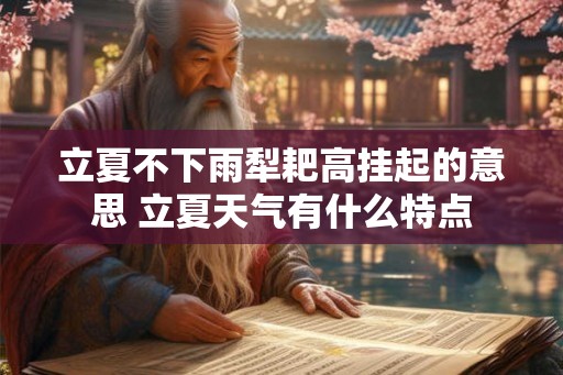 立夏不下雨犁耙高挂起的意思 立夏天气有什么特点