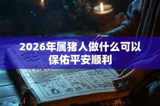 2026年属猪人做什么可以保佑平安顺利