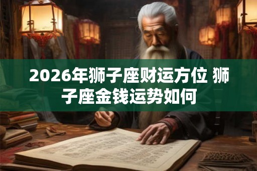 2026年狮子座财运方位 狮子座金钱运势如何 2026年狮子座财运方位 狮子座金钱运势如何