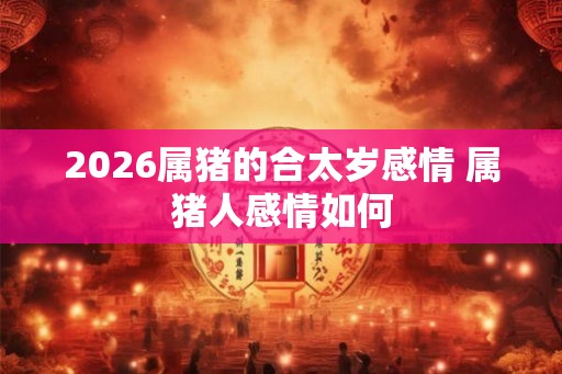 2026属猪的合太岁感情 属猪人感情如何