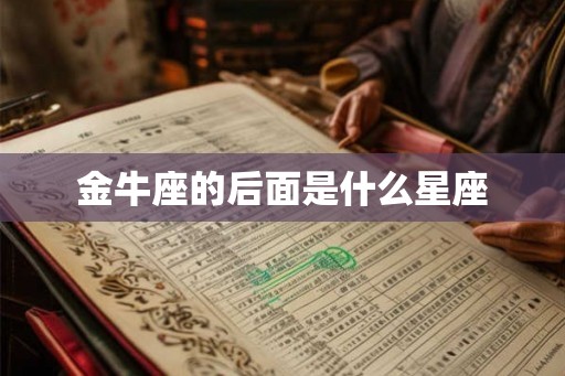 金牛座的后面是什么星座
