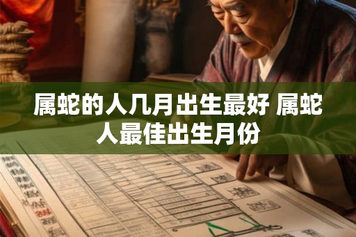 属蛇的人几月出生最好 属蛇人最佳出生月份