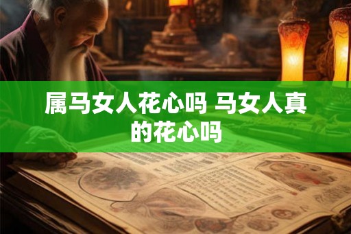 属马女人花心吗 马女人真的花心吗