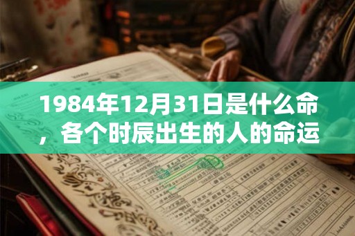 1984年12月31日是什么命，各个时辰出生的人的命运