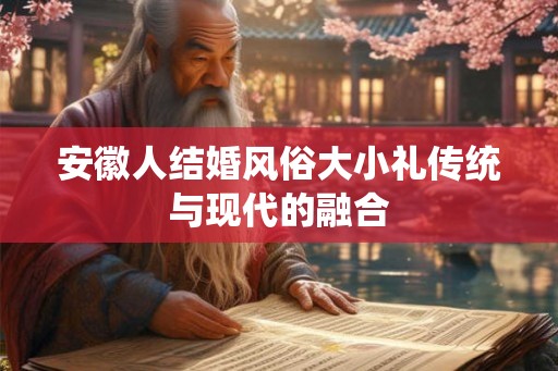 安徽人结婚风俗大小礼传统与现代的融合