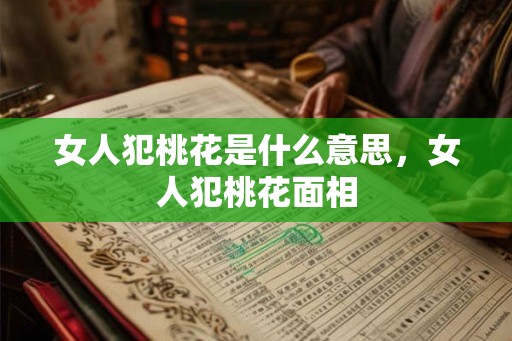 女人犯桃花是什么意思，女人犯桃花面相